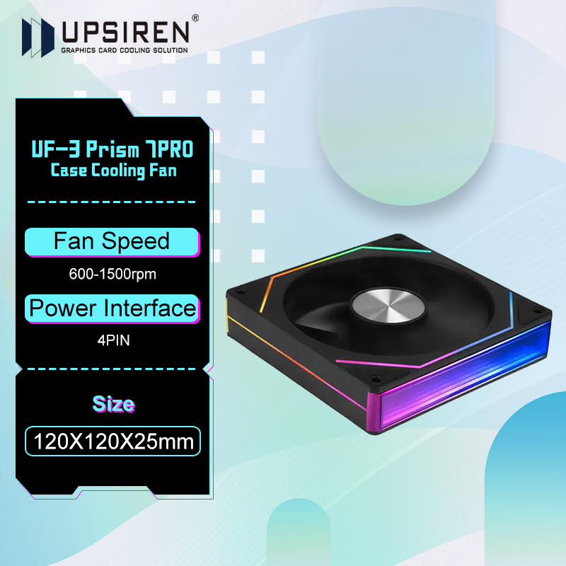 Argb Case Fan - UPSIREN UF-3 Prism 7Pro, 120 мм,