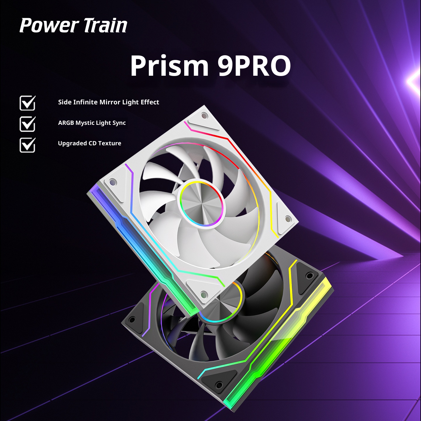 Power Train PRISM 9 PRO Вентил – обзор и цена Argb Case Fan