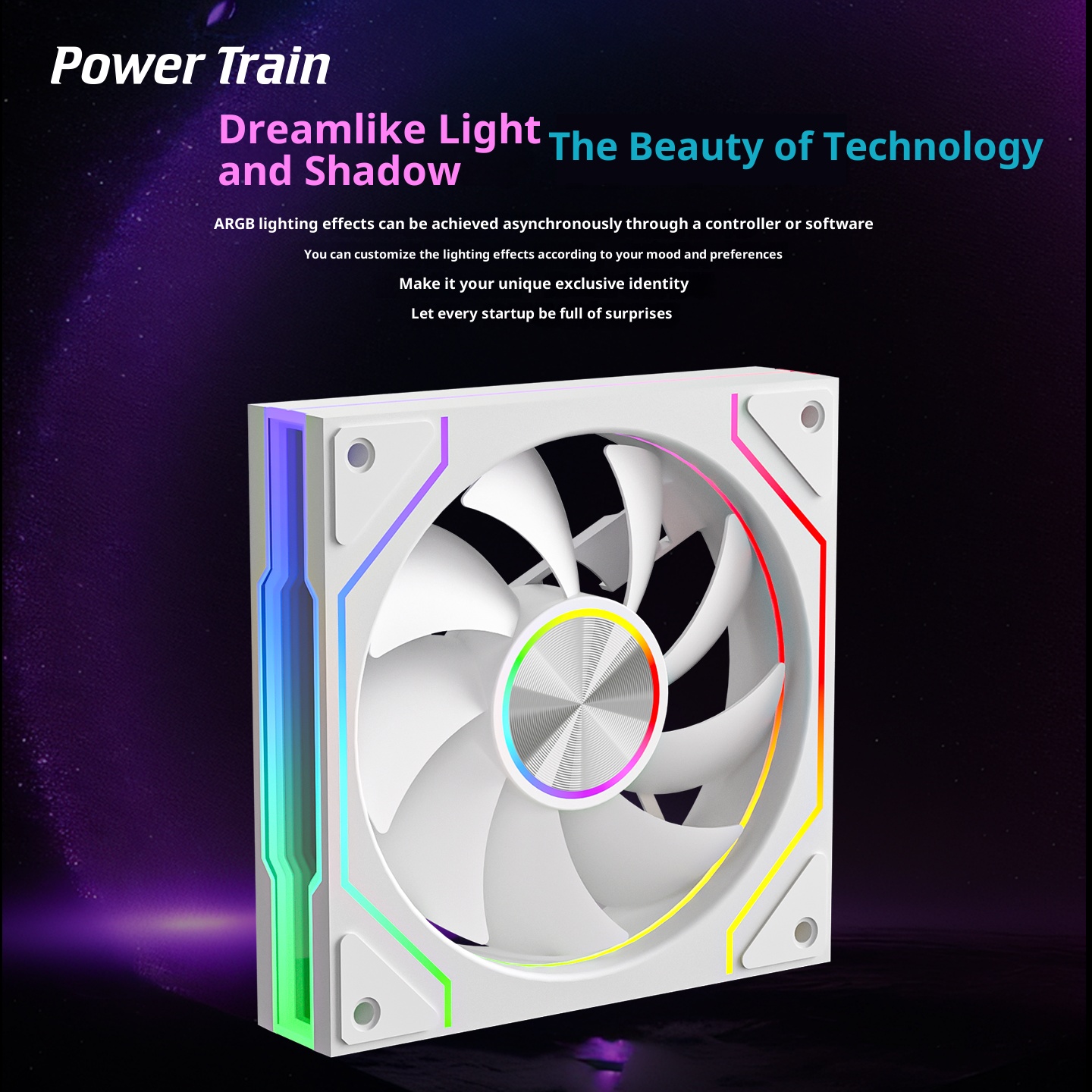 Power Train PRISM 9 PRO Вентил – обзор и цена Argb Case Fan