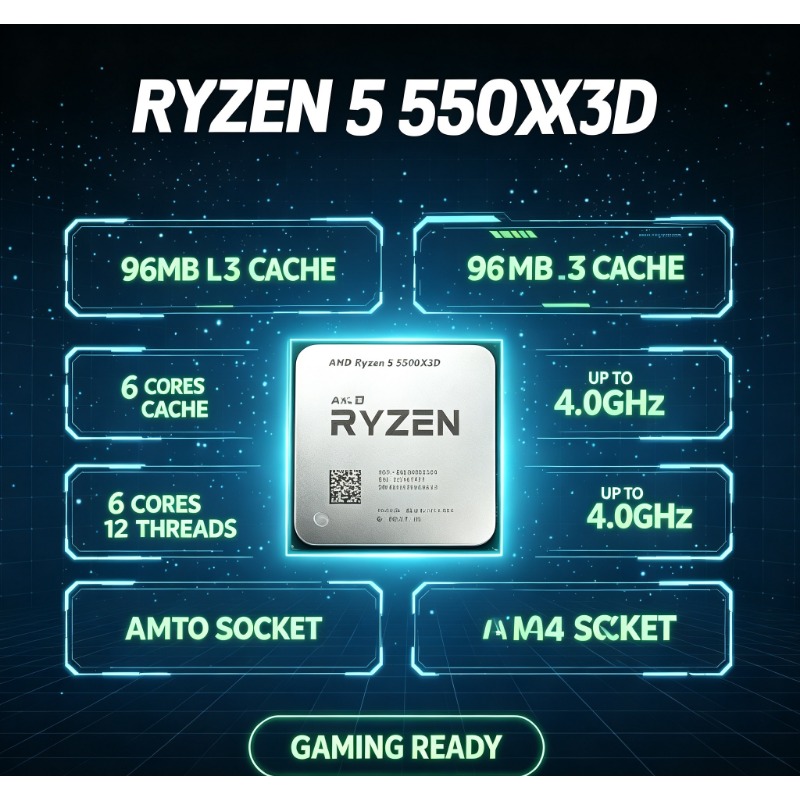 Процессор AMD Ryzen 5 5500X3D  – обзор и цена Pc Gaming Ryzen 5